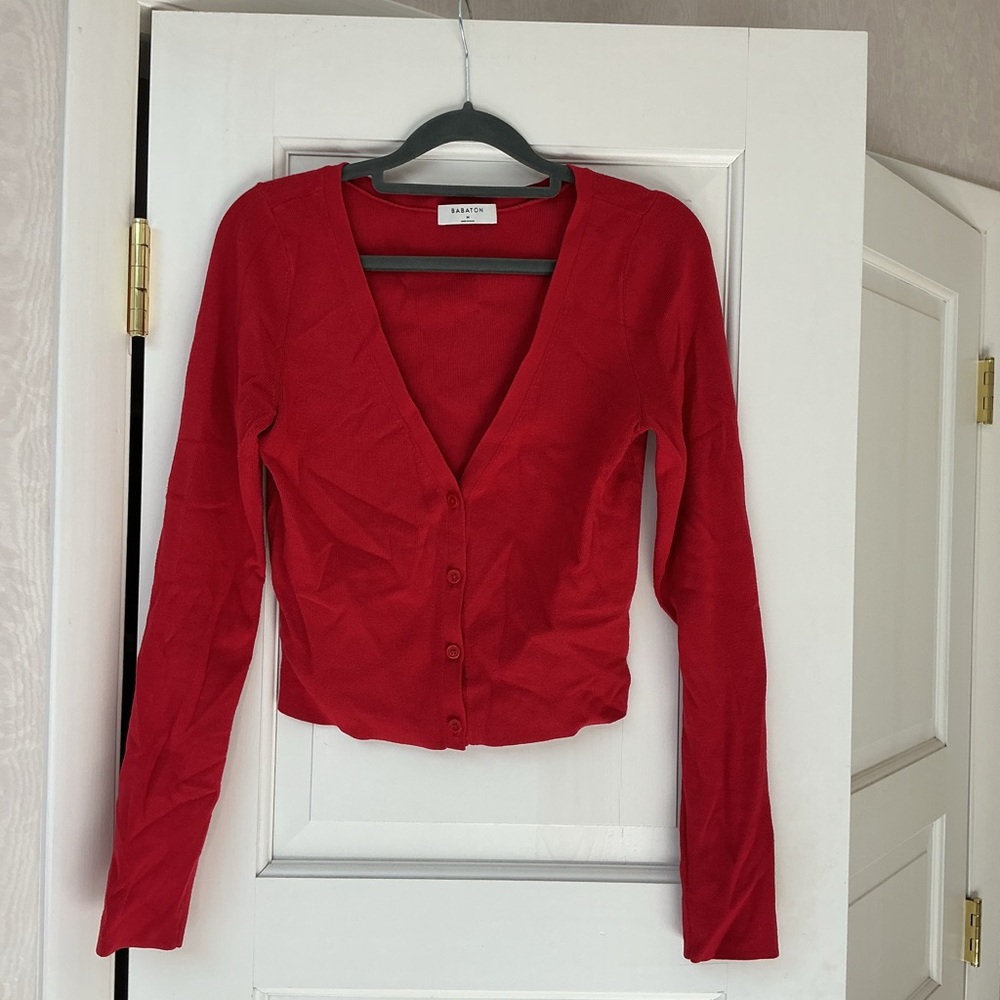 Aritzia Babaton Red Women's Cardigan